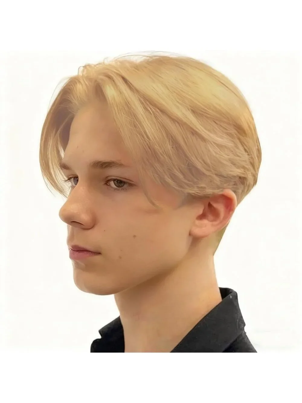 Men's Straight Blonde Heat Resistant Synthetic Fiber Long Hair Retro Mullet Wigs